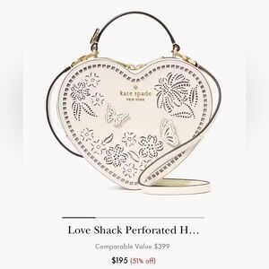 Kate Spade Love Shack Perforrated Heart Crossbody